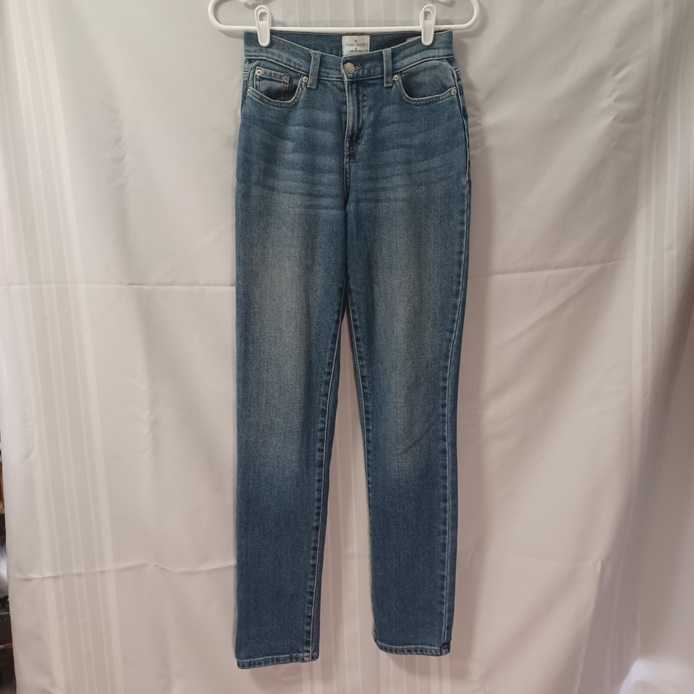 True Craft Jeans Womens 0 Blue High-Rise Straight Leg Denim Stretch 26x32
